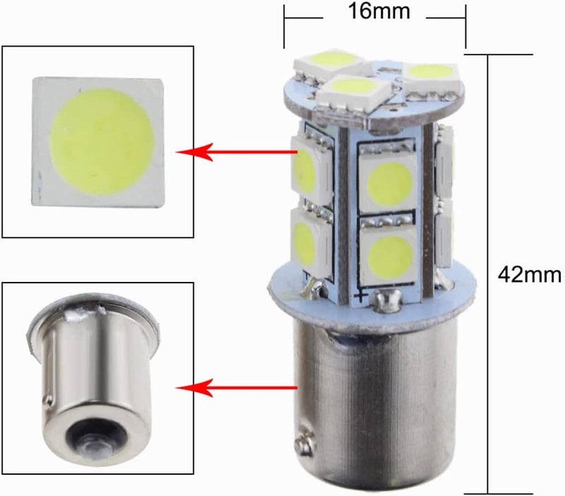 GLOFE 3Pcs White Interior Map Dome Light LED Bulbs Compatible with 1987-1996 Ford F-150 F-250 Bronco - Image 3